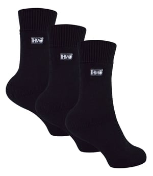 THMO - 3 paar thermo kindersokken - Zwart