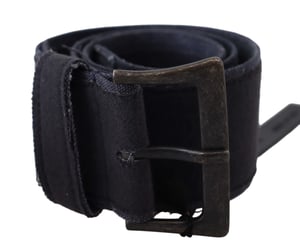 Ermanno Scervino Vrouwen Zwart Leer Brede Gesp Taille Luxe Gordel