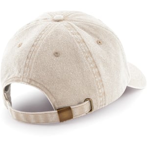Beechfield Unisex Laag Profiel Vintage Denim-Look Cap (Vintage steen)