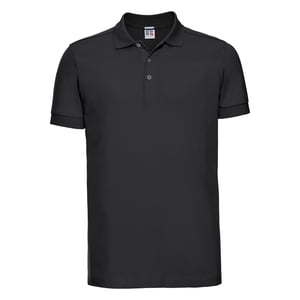 Russell Heren Rekken Korte Mouw Poloshirt (Zwart)