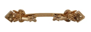 Dolce & Gabbana Heren Groene Smaragd Gouden Kleur Kraagspeld Stropdas Broche