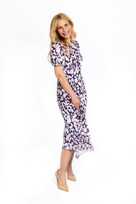 Eva Midi-jurk met vlekkenprint