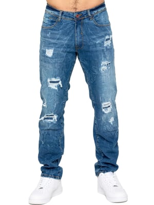 Enzo | Heren Gescheurde Denim Jeans