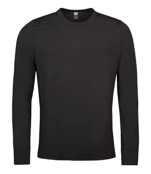 Heat Holders - Heren Thermische Lange Mouw T-shirt - 2 paar Winter Basislaag Top - Zwart