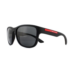 Prada Sport Zonnebril PS01US DG05S0 Zwart Rubber Grijs