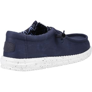 HEYDUDE Wally Canvas 100% Katoen Heren Navy Bootschoenen