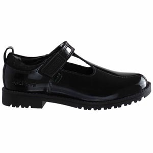 Kickers Lachly T-Bar zwarte kinderschoenen