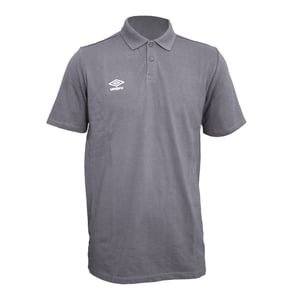 Umbro Heren Essential Poloshirt (Koolstof/Wit)