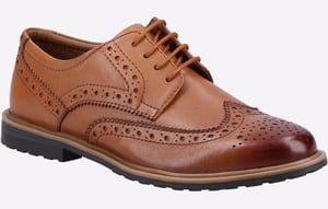 Hush Puppies Verity Leren Damesschoenen In Het Zandkleurige Brogue Model