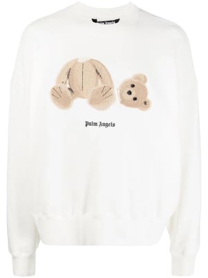 Palm Angels Bear sweatshirt met ronde hals wit