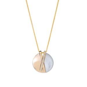 Orphelia 'Moragene' Dames 925 Sterling Zilveren Set: Halsketting + Oorbellen + Ring - Goud SET-7506/G