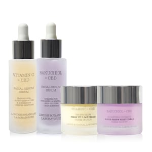 Bakuchiol Serum+ Vitamine C Serum+Vitamine C dagcrème+ Bakuchiol Nachtcrème