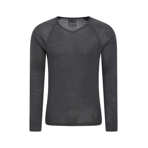 Mountain Warehouse Heren Merino Wol V Hals Base Layer Top (Grijs)