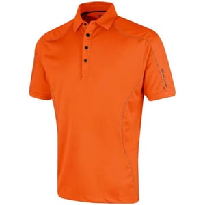Island Green Heren Gestikt Golf Poloshirt (Gebrande sinaasappel)