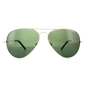 Polaroid Aviator unisex licht goudgroen gepolariseerde zonnebril