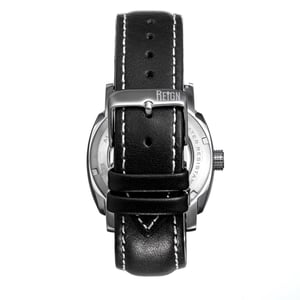 Reign Impaler Semi-skelet horloge met leren band - grijs/zwart