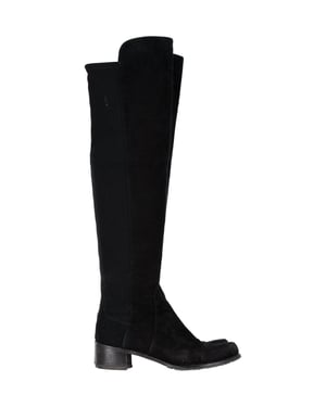 Stuart Weitzman 5050 Knielaarzen in Zwart Suède