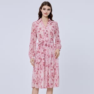 Bloemenprint shirt-jurk