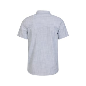 Mountain Warehouse Heren Kokosnoot Slub Overhemd met Korte Mouwen (Blauw)