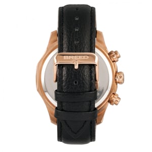 Breed Lacroix chronograaf horloge met leren band