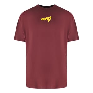 Gebroken wit Thunder stabiel oversized bordeaux T-shirt
