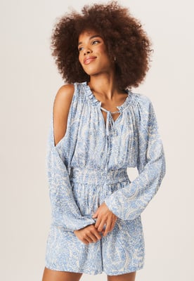 Paisley boxpakje met gerimpelde taille