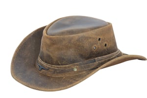 Cowboy Aussie Echte Leren Hoed Australische Tan Bruin Westerse Outback Bush Hoed