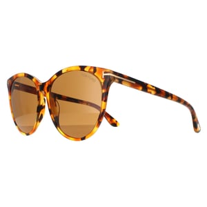 Tom Ford Round Dames Havana Blonde Bruin Maxim FT0787