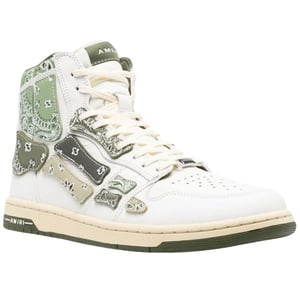 Amiri Bandana Skel Top Hoge Olijfgroene Sneakers