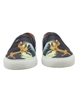 Givenchy Bambi Skate Sneakers in Zwart Leer