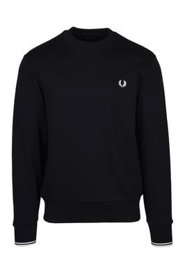 Men's Fred Perry Crew Neck Sweatshirt in Black
