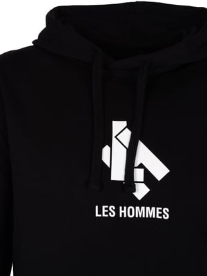 Les Hommes blouse Hoodie LH Mannen zwart
