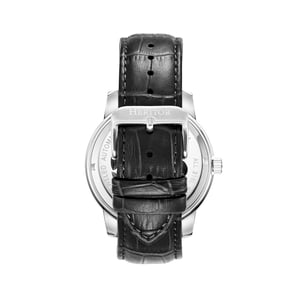 Heritor automatisch Emmanuel semi-skelet lederen bandhorloge