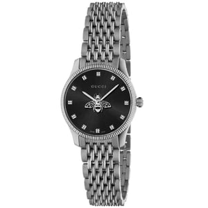 Gucci YA1265020 G-Timeless Zwarte Wijzerplaat met Bijen Dames Horloge
