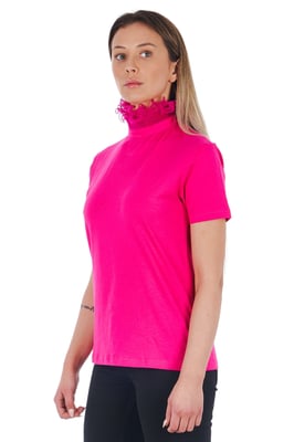 Frankie Morello Roze Katoenen Tops T-Shirt