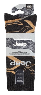 Heren Wandelsokken | Jeep | Volledig Gewatteerde Antiblister Camouflage Sokken, Gebreide Gerecycleerde Katoenen Camo Sokken - Khaki / Steen