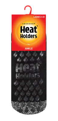 Heat Holders - Laag uitgesneden enkelsokken voor dames - Zwart (Pisa)