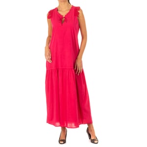 Mouwloze jurk met gesloten hals LWD007 vrouw