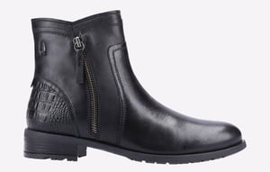 Hush Puppies Scarlett Leren Zwarte Damesschoenen