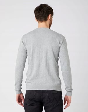 Wrangler - gebreide crew middengrijs mel