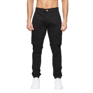 Crosshatch Heren Frentons Cargo Broek (Zwart)