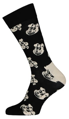 Happy Socks Noviteit Kleurige Heldere Katoenmix Hondensokken - Zwart
