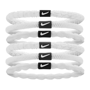 Nike Flex Haardband (Verpakking van 6) (Wit/Zwart)