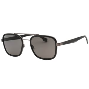 Hugo Boss grijze gepolariseerde lens donkere ruthenium grijze zonnebril
