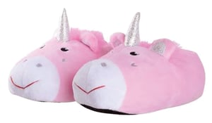 Roze eenhoorn pluche pantoffels voor kinderen - Roze