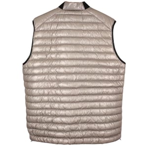 Belstaff Airframe beige glanzende gilet met donsvulling