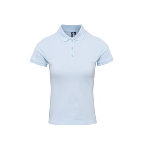 Premier Dames/dames Coolchecker Plus Piqu Polo met CoolPlus (Lichtblauw)
