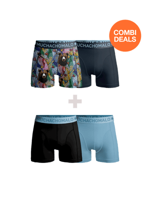 Muchachomalo Heren Boxershorts - 2+2 Pack - Mannen Onderbroeken
