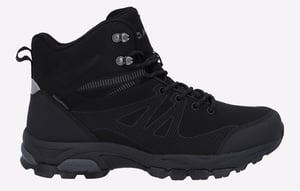 Hi-Tec Jackdaw Mid WP Heren Wandelschoenen Van Polyester In Zwart/Koolstofgrijs