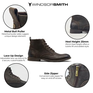 Windsorsmith Zwart Leren Chelsea Enkellaarzen - Sergio